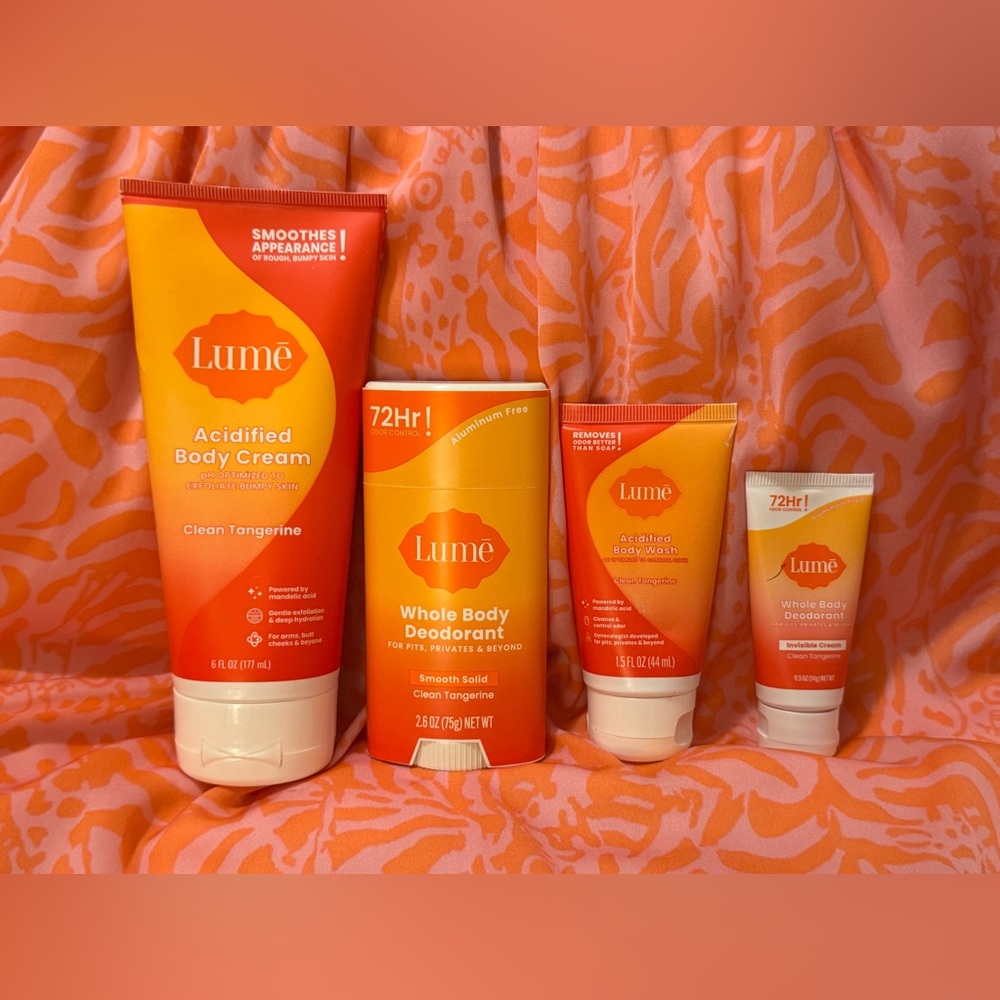 NEW Lume Clean Tangerine Bath & Body Set